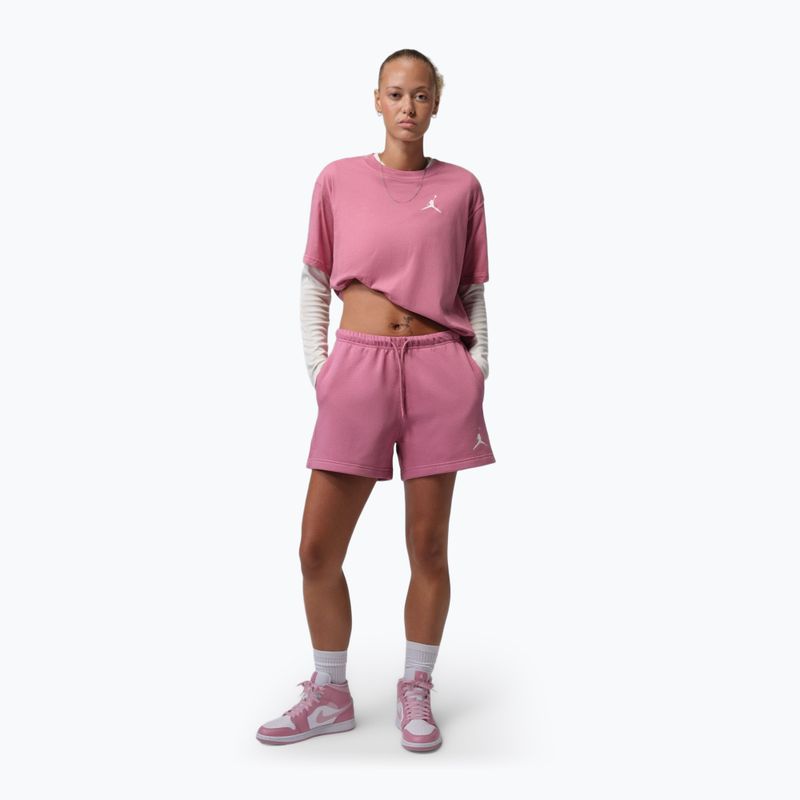 Damen-Shorts Jordan Fleece desert berry/white 2