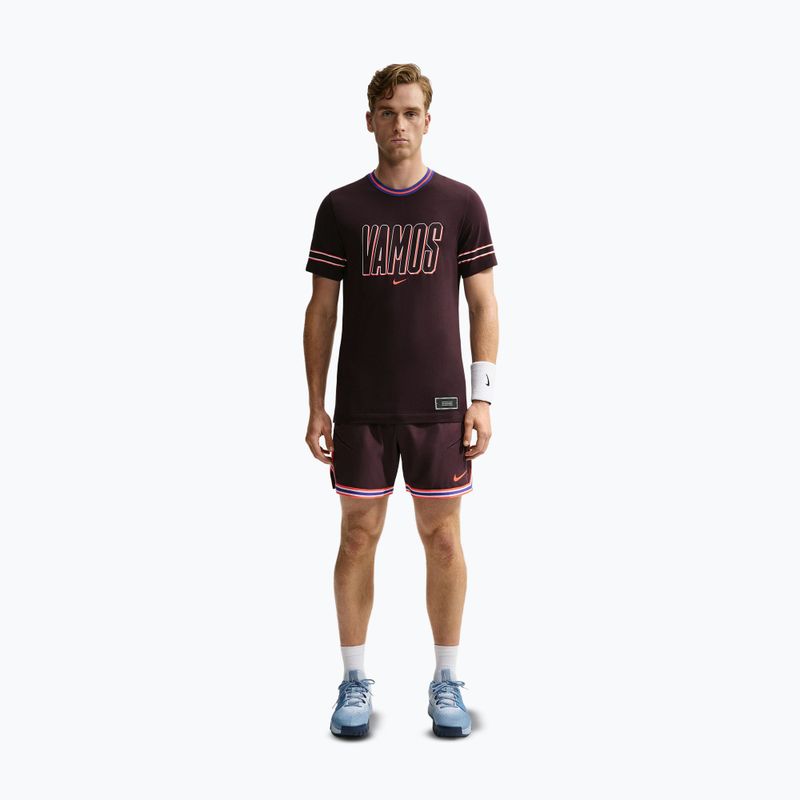 Herren-Shirt Nike Court Dri-FIT Cotton burgundy ash 2