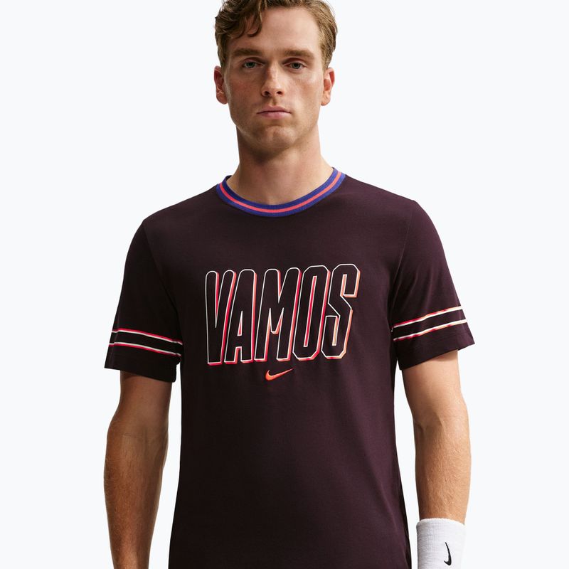 Herren-Shirt Nike Court Dri-FIT Cotton burgundy ash 4