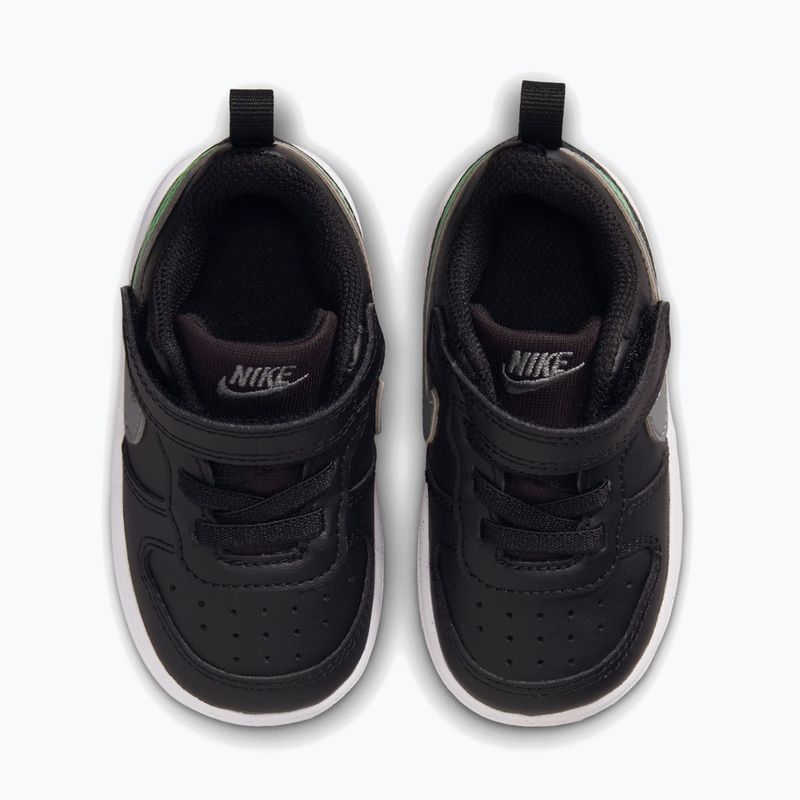 Kinderschuhe Nike Court Borough Low black/smoke grey/white/illusion green 4