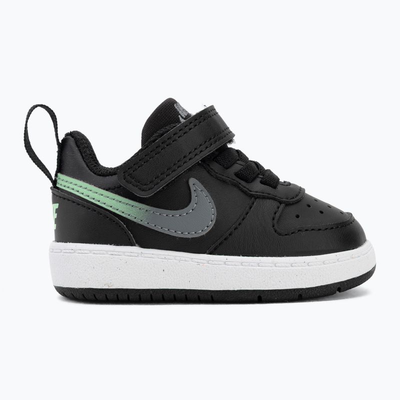 Kinderschuhe Nike Court Borough Low black/smoke grey/white/illusion green 2