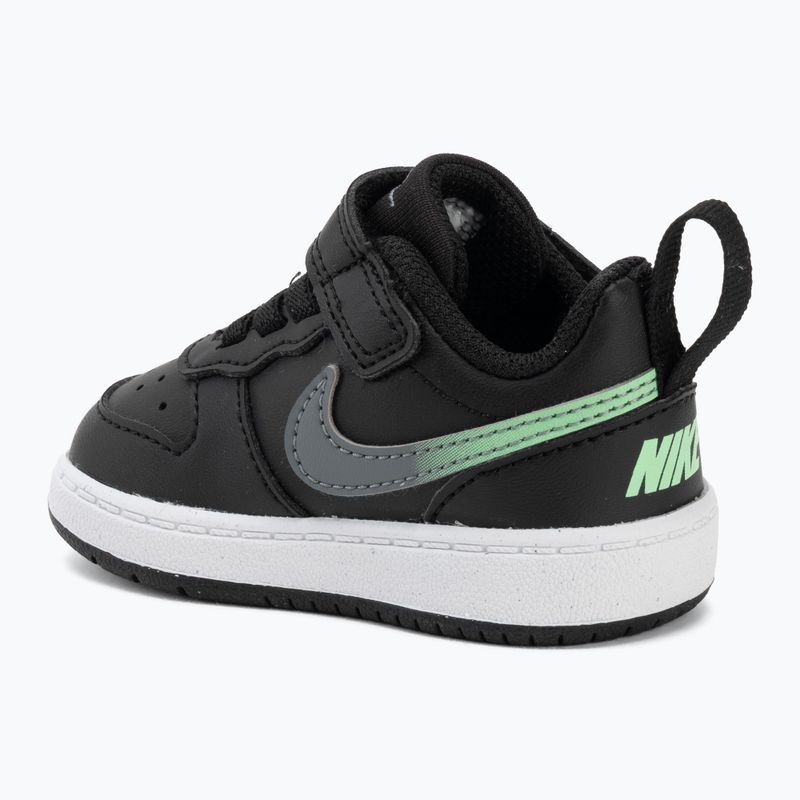 Kinderschuhe Nike Court Borough Low black/smoke grey/white/illusion green 3