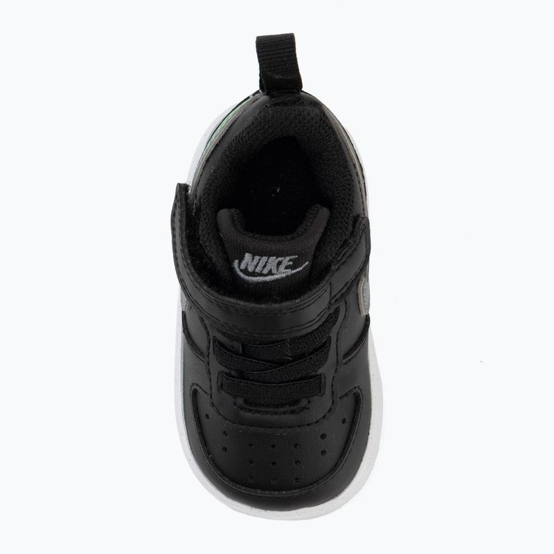 Kinderschuhe Nike Court Borough Low black/smoke grey/white/illusion green 5