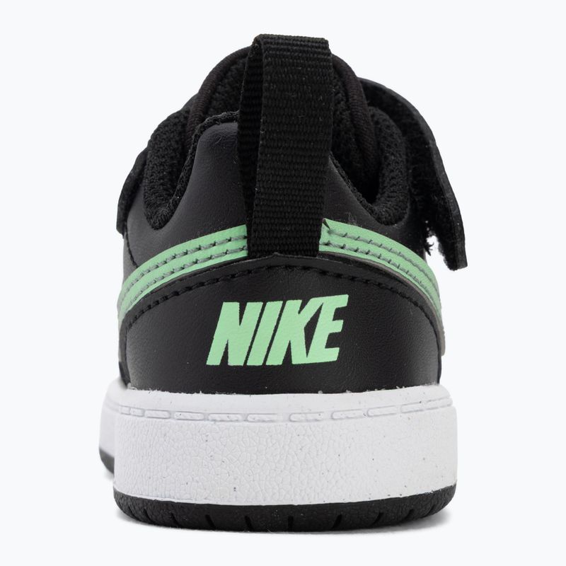 Kinderschuhe Nike Court Borough Low black/smoke grey/white/illusion green 6