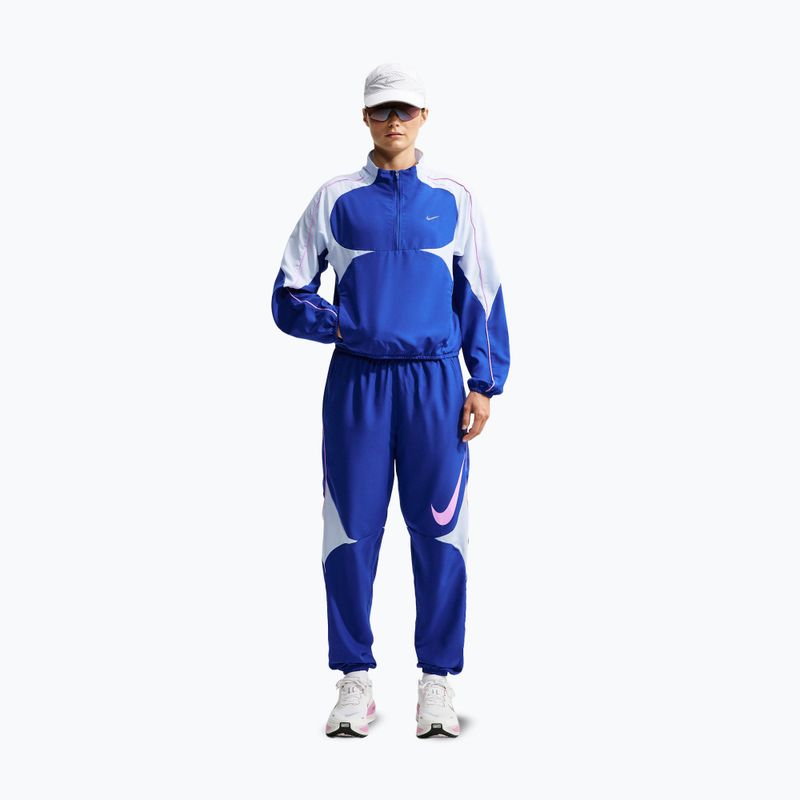Damen-Laufjacke Nike Tempo Dri-FIT 1/2-Zip old royal/football grey/pink rise 2