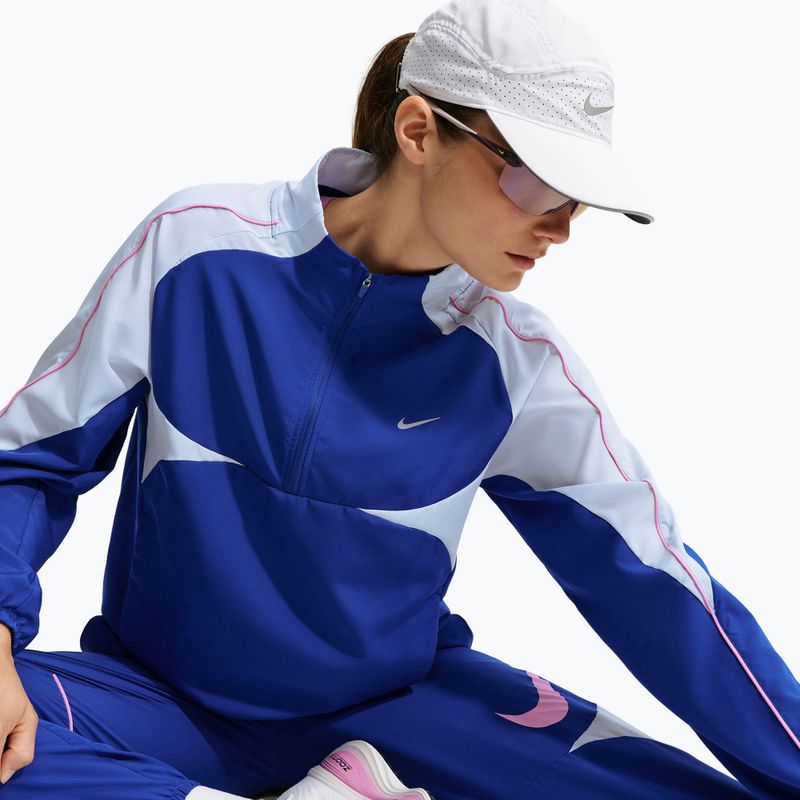 Damen-Laufjacke Nike Tempo Dri-FIT 1/2-Zip old royal/football grey/pink rise 5