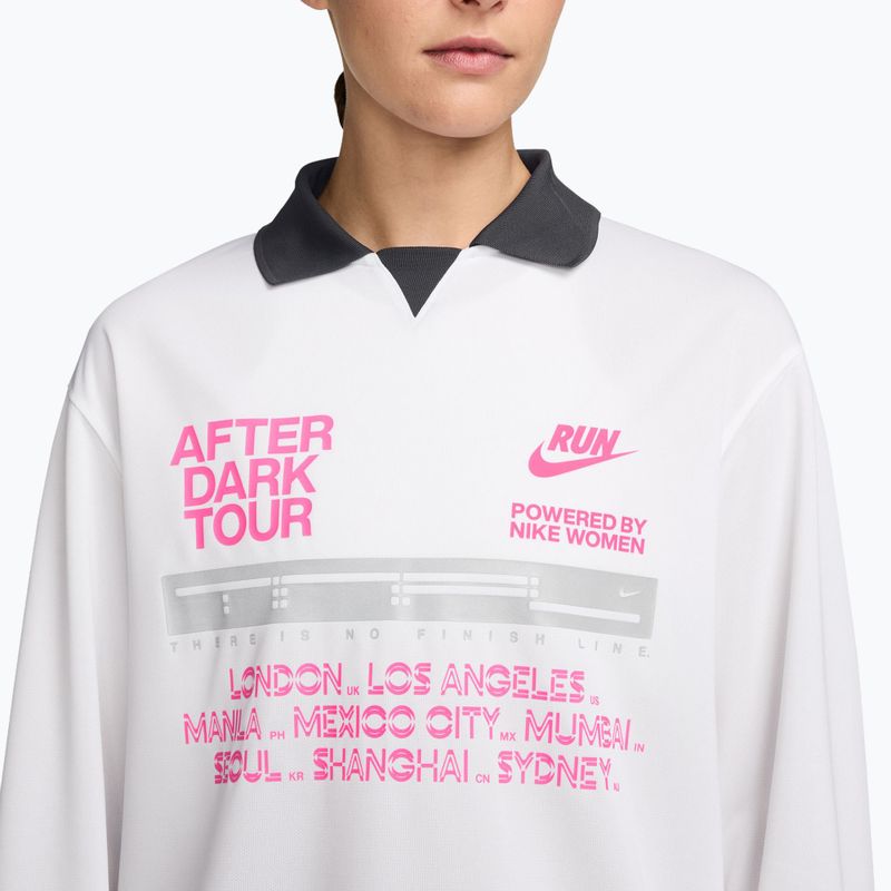 Damen-Laufshirt mit langen Ärmeln Nike After Dark Tour white/anthracite 3