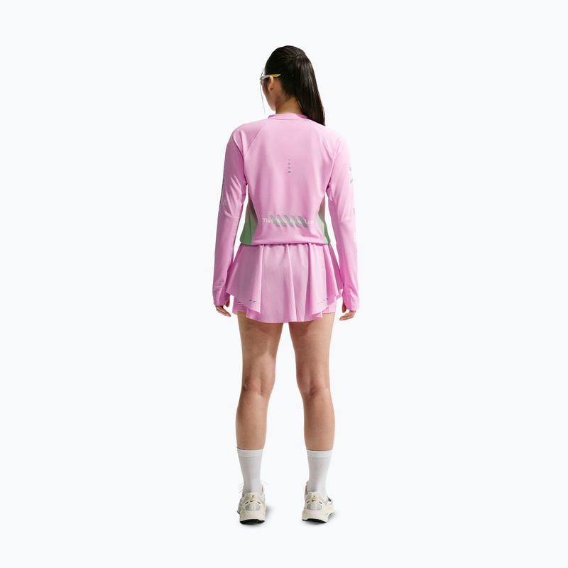 Damen-Laufshirt mit langen Ärmeln Nike Swift Jersey Top pink rise/illusion green 3