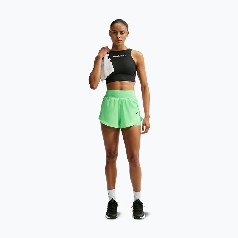 Damen Trainingsshorts Nike Pro Sculpt illusion green/black 2