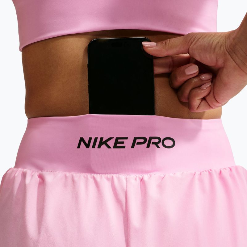 Damen Trainingsshorts Nike Pro Sculpt pink rise/black 5