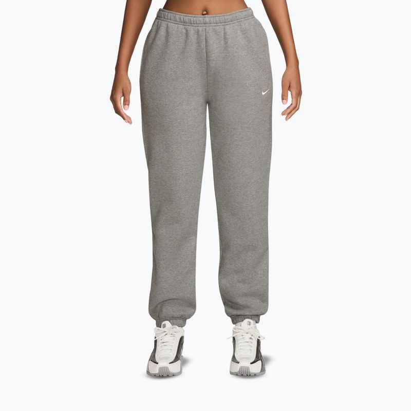 Damenhose Nike Studio Fleece dark grey heather/sail