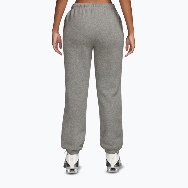 Damenhose Nike Studio Fleece dark grey heather/sail 2