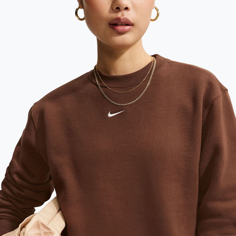 Damenpullover Nike Studio Fleece cacao wow/sail 5