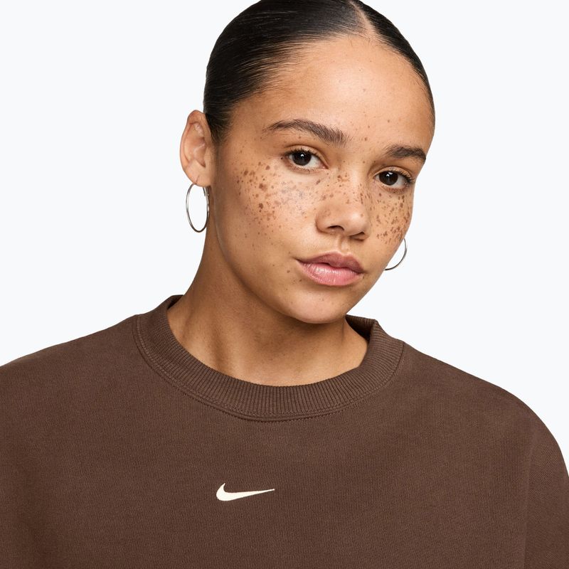 Damenpullover Nike Studio Fleece Medium Weight cacao wow/sail 3