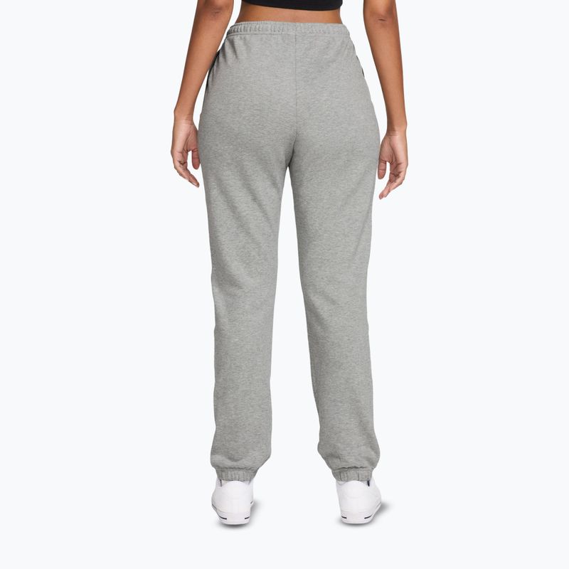 Damenhose Nike Studio Fleece dark grey heather/Sail 2