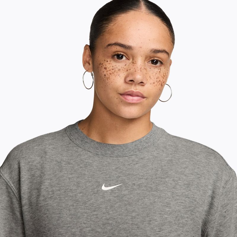 Damenpullover Nike Studio Fleece Lightweight dark grey heather/sail 3