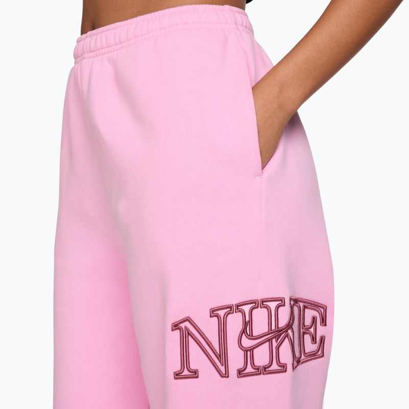Damenhose Nike Studio Fleece pink rise/pink smoke 3