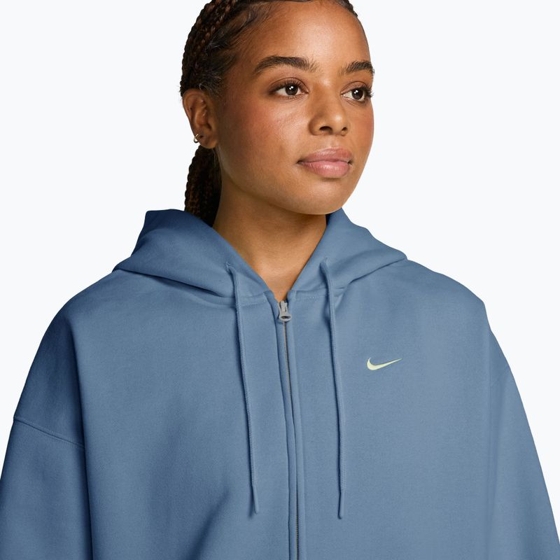 Damenpullover Nike Studio Fleece Medium Weight Oversized Full Zip work blue/sail 3