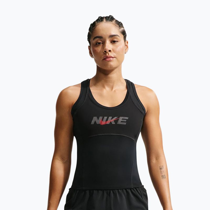 Damen-Trainingsshirt Nike One black/black/university red/white