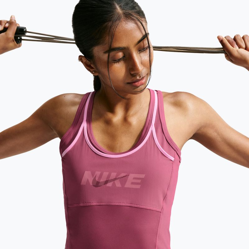 Damen-Trainingsshirt Nike One pink smoke/pink rise/mystic dates/white 5
