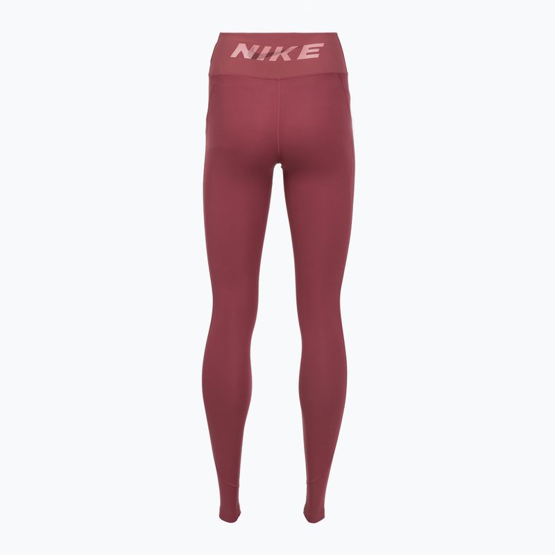 Damenleggings Nike One pink smoke/pink smoke/pink rise/white 8