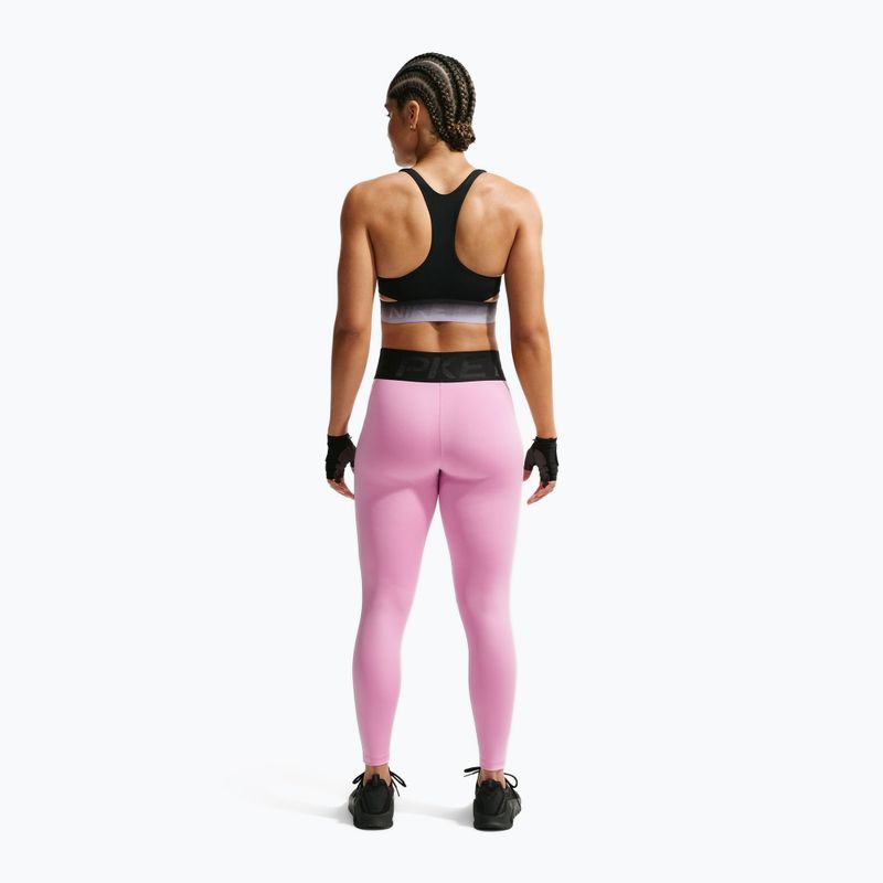 Damen-Trainingsleggings Nike Pro Sculpt High-Waisted 7/8 pink rise/black/black 3