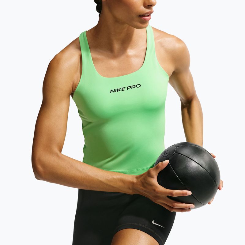Damen-Trainingsshirt Nike Pro Sculpt illusion green/cucumber calm/black 5