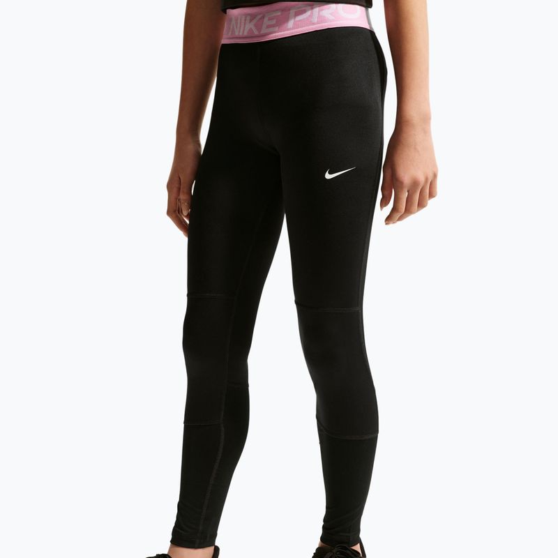 Kinderleggings Nike Pro Dri-FIT black/pink rise/white