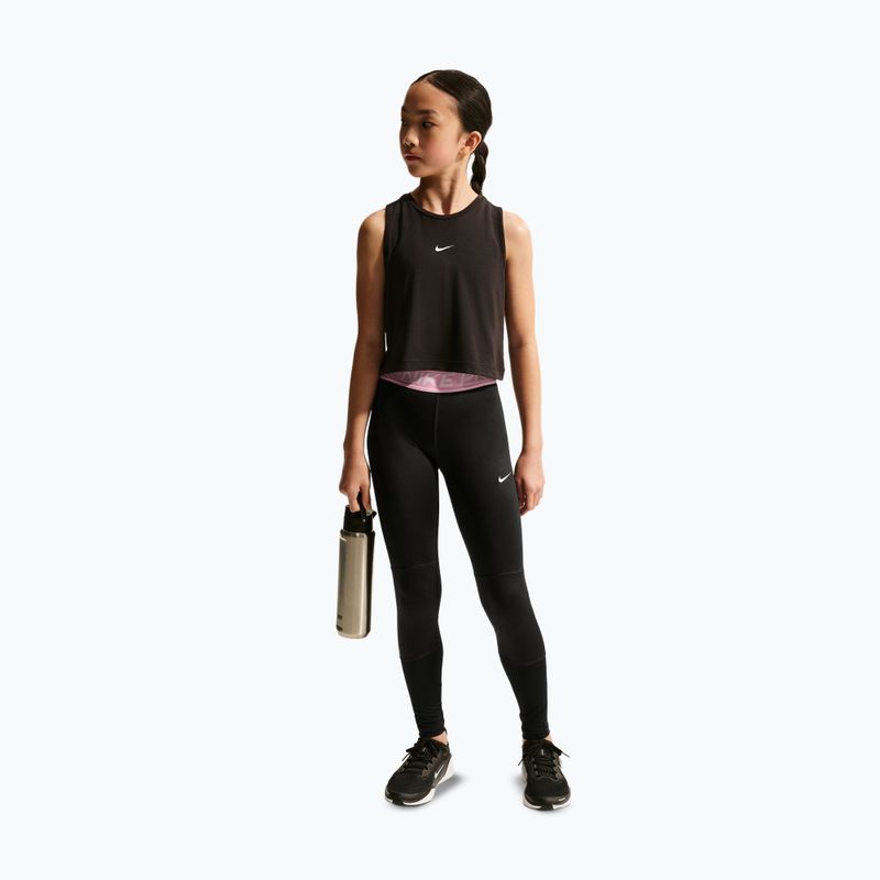 Kinderleggings Nike Pro Dri-FIT black/pink rise/white 2