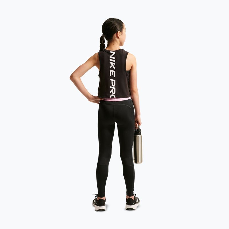 Kinderleggings Nike Pro Dri-FIT black/pink rise/white 3