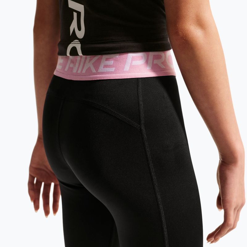 Kinderleggings Nike Pro Dri-FIT black/pink rise/white 4
