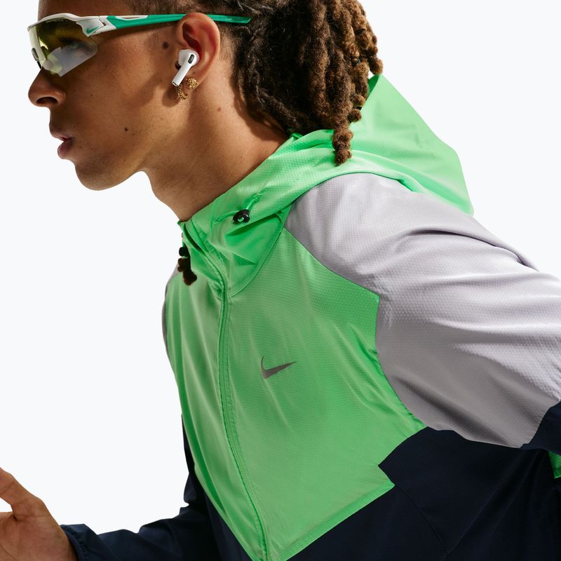 Laufjacke für Herren Nike Impossibly Light Windrunner midnight navy/illusion green/wolf grey 6