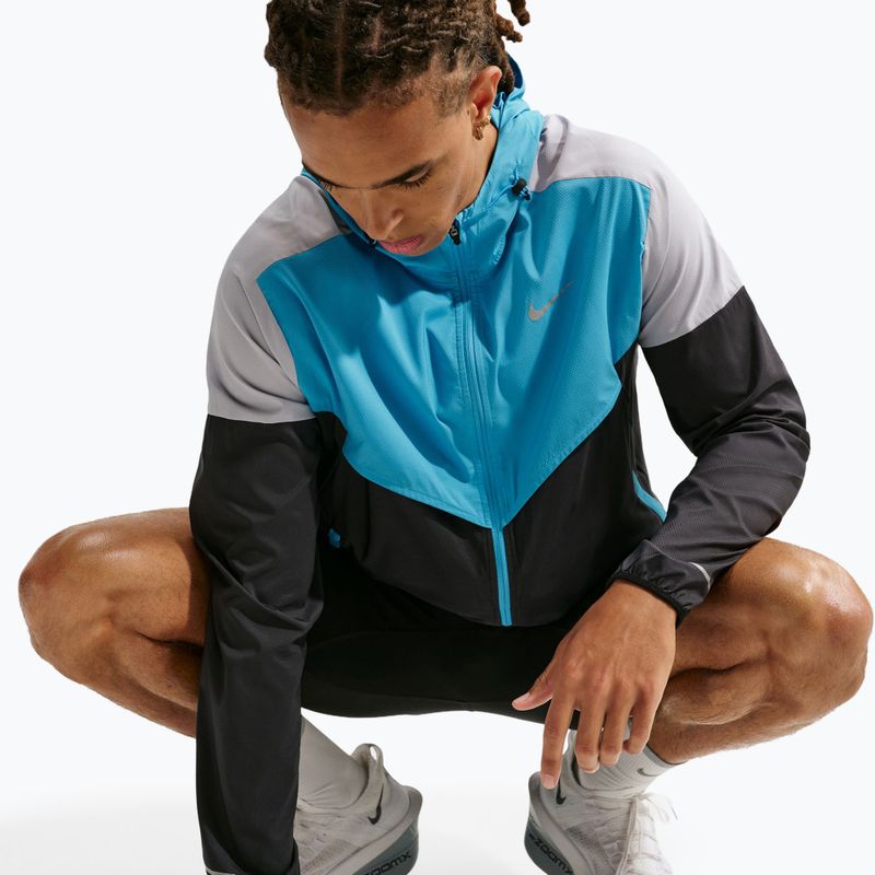 Laufjacke für Herren Nike Impossibly Light Windrunner black/light current blue/wolf grey 7