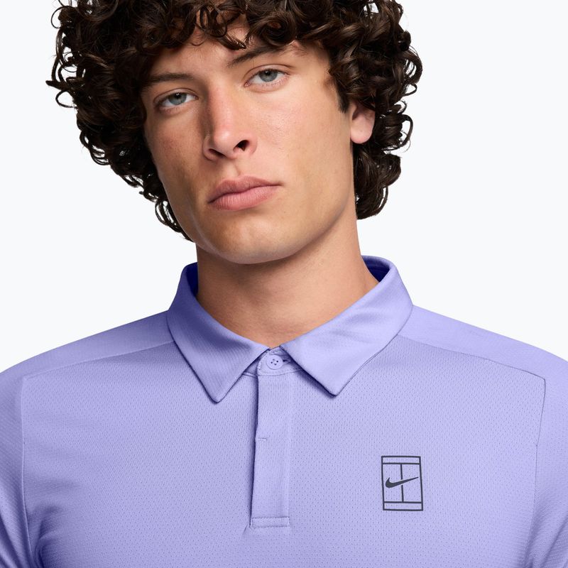 Herren Tennis-Shirt  Nike Court Advantage purple pulse/gridiron 3