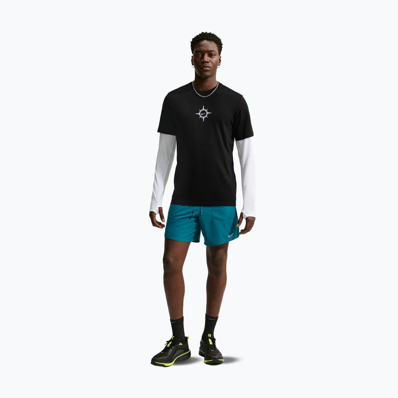 Herren-Laufshirt Nike Dri-Fit Graphic black/action grape 2