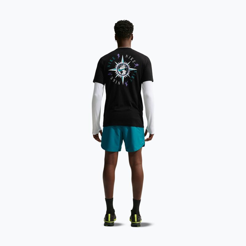 Herren-Laufshirt Nike Dri-Fit Graphic black/action grape 3