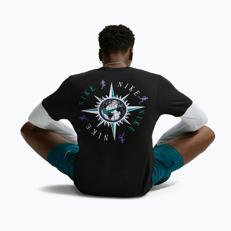 Herren-Laufshirt Nike Dri-Fit Graphic black/action grape 5