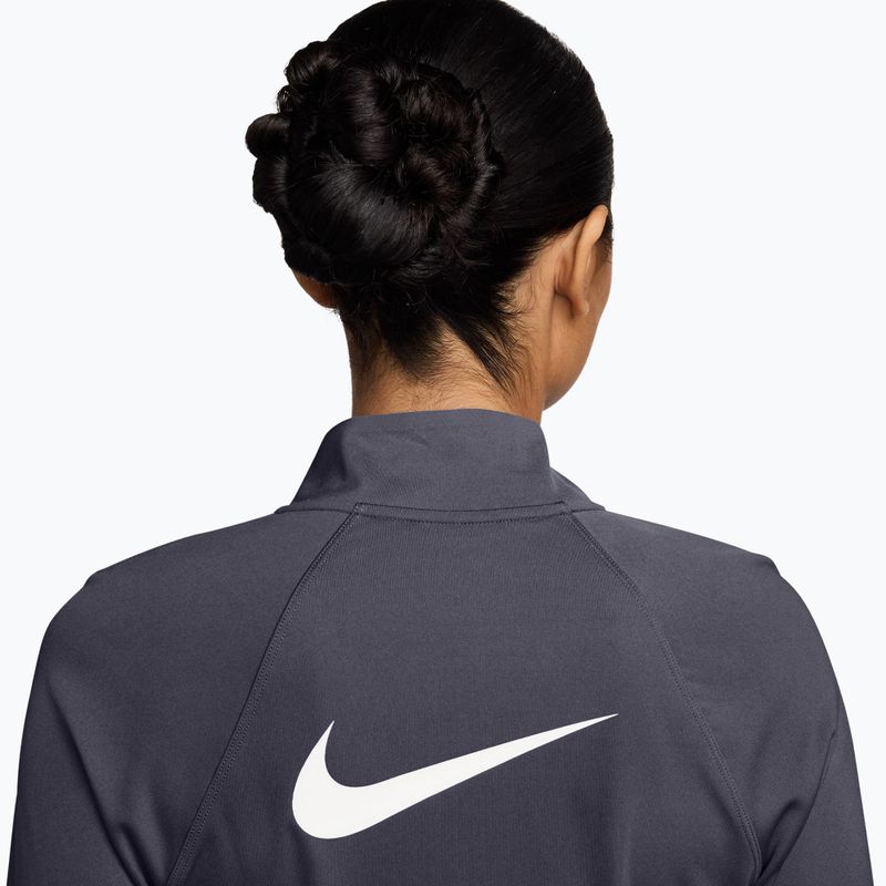 Damen-Laufshirt mit langen Ärmeln Nike Tempo Swoosh Run Dri-Fit 1/4-Zip LS gridiron/white 3