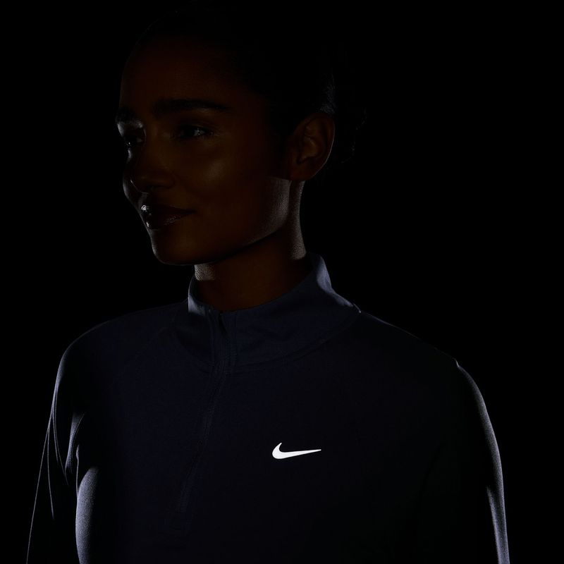 Damen-Laufshirt mit langen Ärmeln Nike Tempo Swoosh Run Dri-Fit 1/4-Zip LS gridiron/white 4