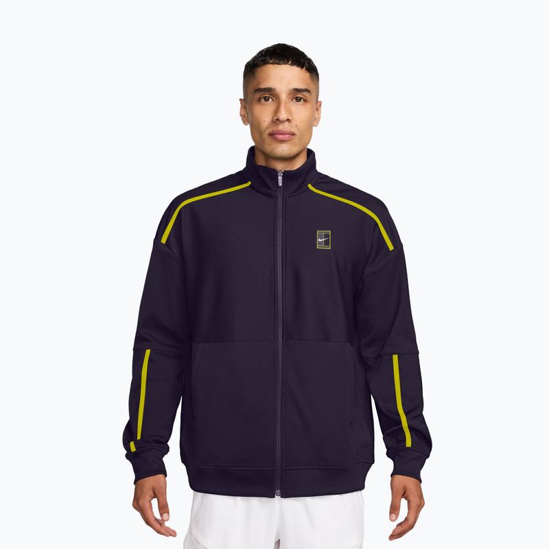 Herren Tennis-Sweatshirt Nike Court Heritage purple dynasty/lemon venom