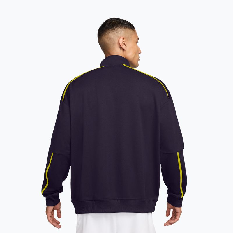 Herren Tennis-Sweatshirt Nike Court Heritage purple dynasty/lemon venom 2
