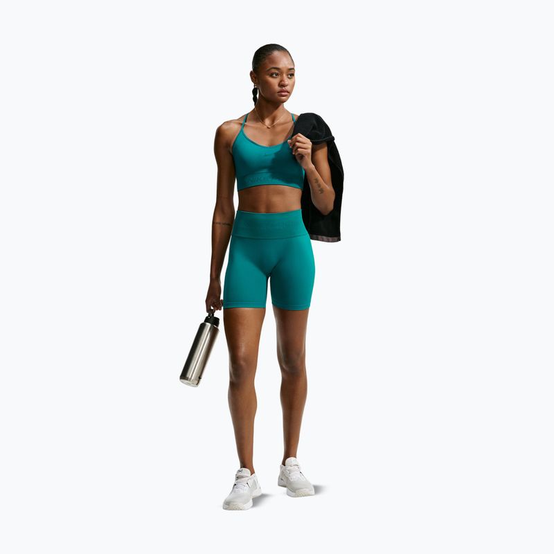 Damen-Shorts Nike Pro Seamless High-Waisted Biker 5" bright spruce 2
