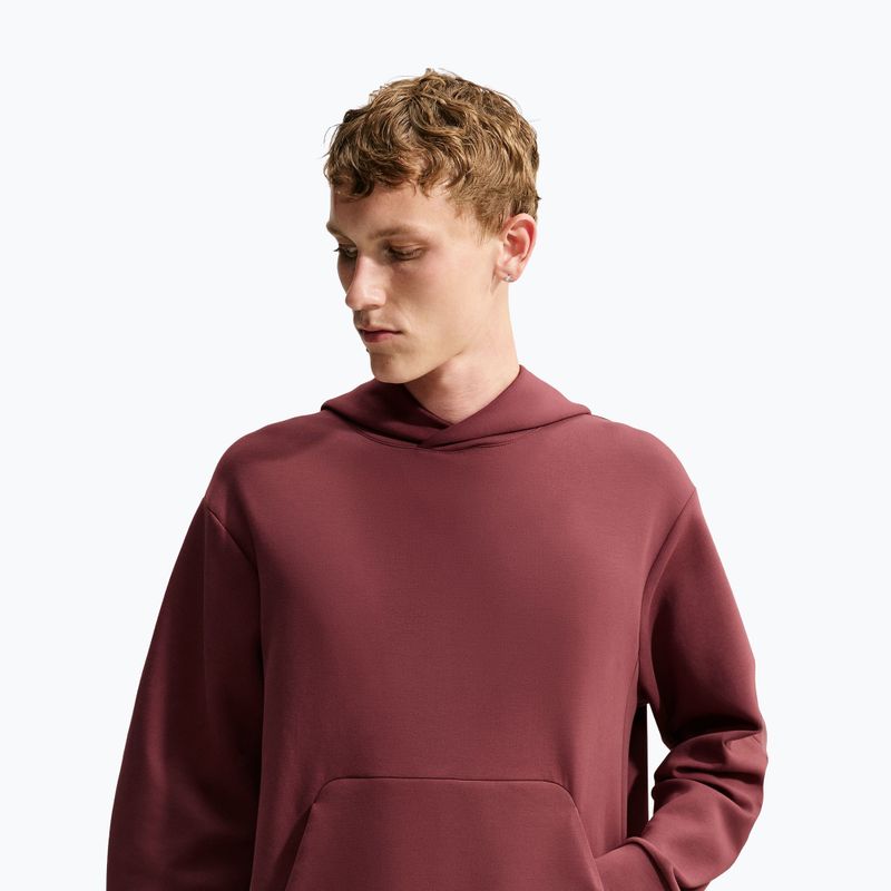 Herren-Trainingssweatshirt Nike 24.7 ImpossiblySoft Light Boulder/Black/Burgundy Crush 4