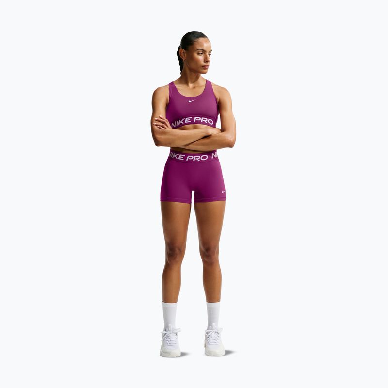 Damen-Shorts Nike Pro Mid-Rise Biker 3" true berry/white 2