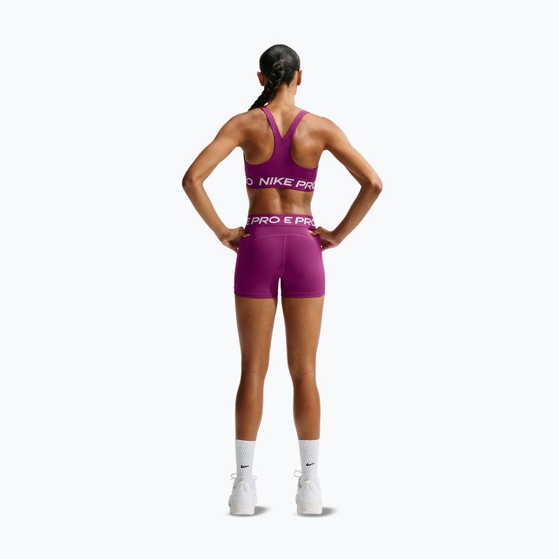 Damen-Shorts Nike Pro Mid-Rise Biker 3" true berry/white 3