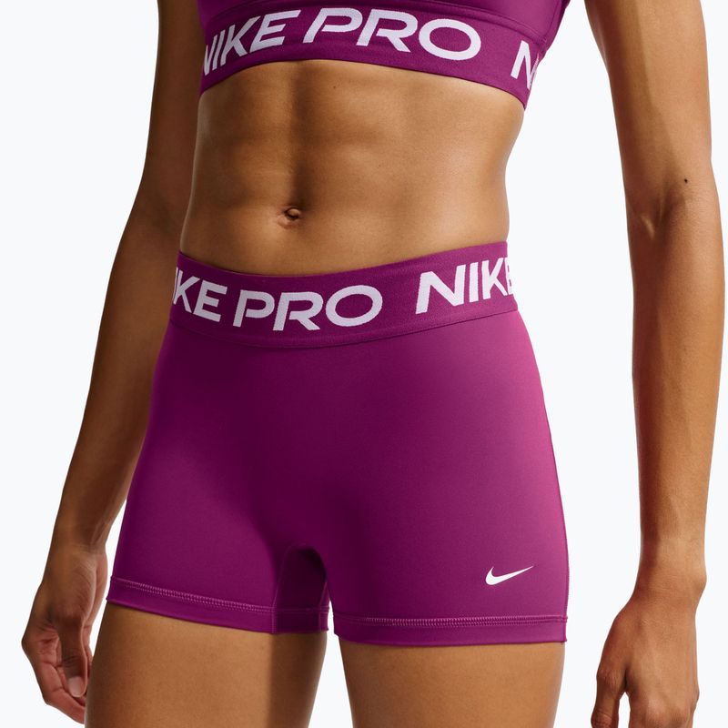Damen-Shorts Nike Pro Mid-Rise Biker 3" true berry/white 4