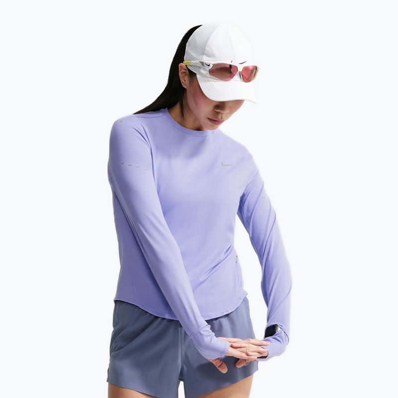 Damen-Laufshirt mit langen Ärmeln Nike Swift Dri-FIT UV LS purple pulse