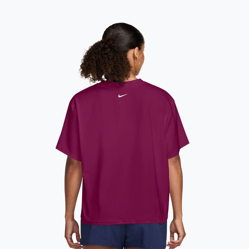 Damen-Trainingsshirt Nike Pro Dri-Fit Loose true berry/white 2