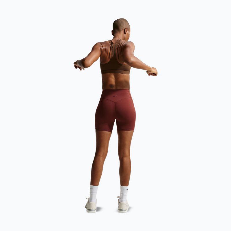 Damen-Sport-BH Nike Swoosh Medium Support cacao wow/white 3