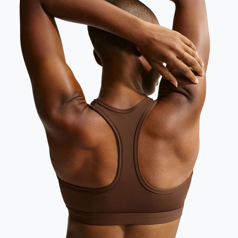 Damen-Sport-BH Nike Swoosh Medium Support cacao wow/white 5